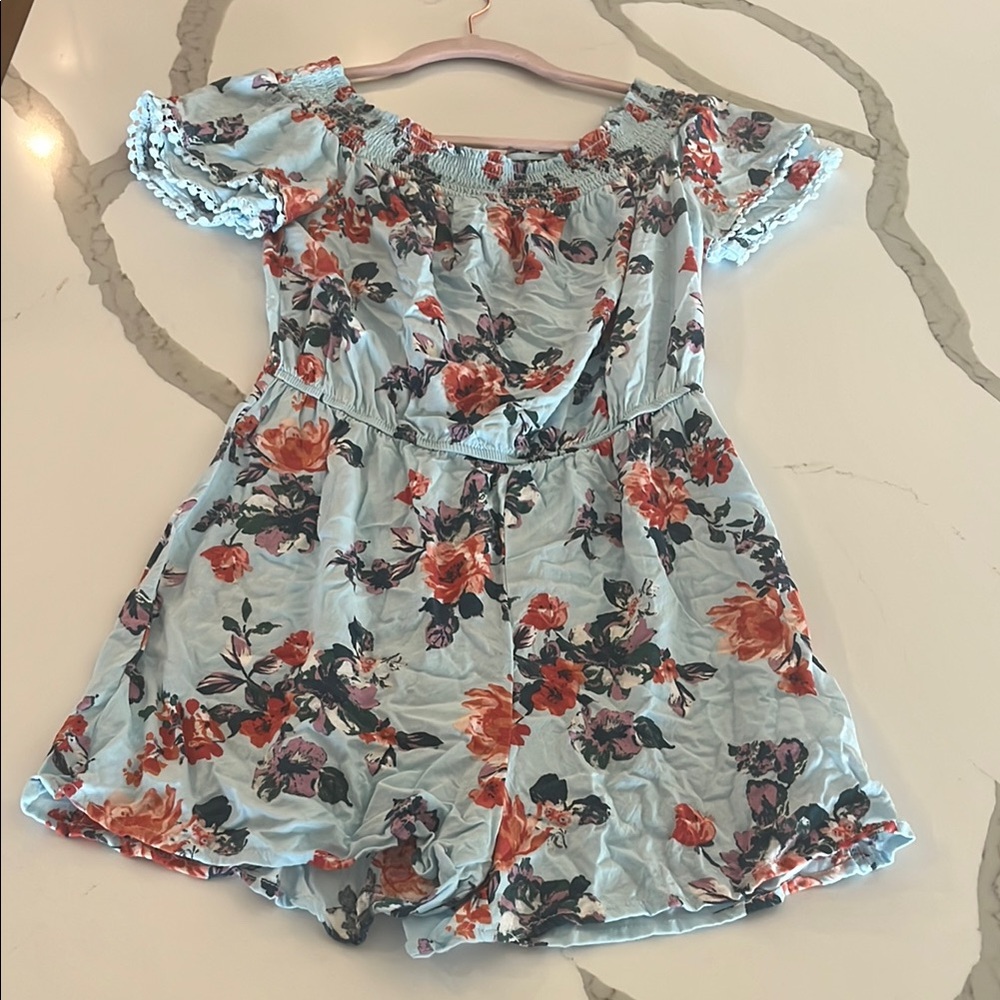 Floral romper in Blue